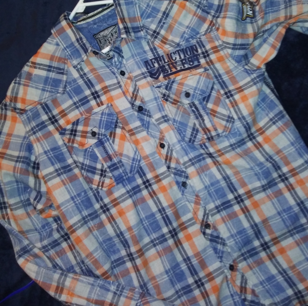 Affliction Plaid Button-up Shirt